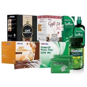 EDMARK 6-Pack Ultimate Wellness Bundle – Fiber, MRT, Café 73 & Black Coffee Mix